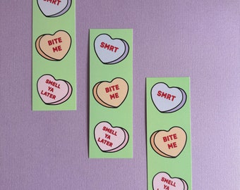 Snarky Hearts Bookmark 3-Pack