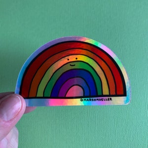 Holographic Rainbow Die Cut Sticker