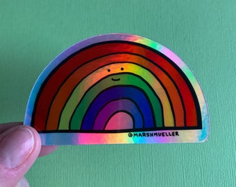Holographic Rainbow Die Cut Sticker