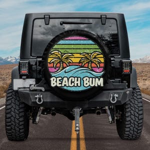 ビーチバム サマーパームツリー ビーチバイブス スペアタイヤカバー カメラ穴付き/なし オフロード車 カーアクセサリー サマーバイブス