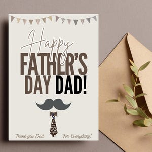 de Carte de visite modifiable pour la fête des pères | Téléchargement numérique | Carte de fête des pères heureuse pour papa | Téléchargement instantané | Cadeau DIY pour lui | Sans toile