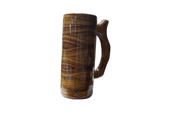 Handcrafted Canary Wood Mug 16 oz Beer Mug, Tankard, Wood Mug, Wood Beer Mug, Mug, Beer Mug