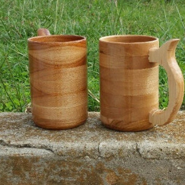 Handcrafted Wood Mug Hickory 20 oz , Wood Beer Mug, Beer Stein, Drinking Vessel, Stein, Wood Beer Tankard, Wood Beer Stein