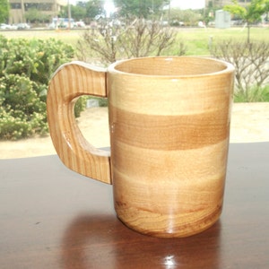 Handcrafted Wood Coffee 8oz Mug Hickory - Coffee Cup - Wood Coffee Mug - Coffee Mug - Hickory Mug