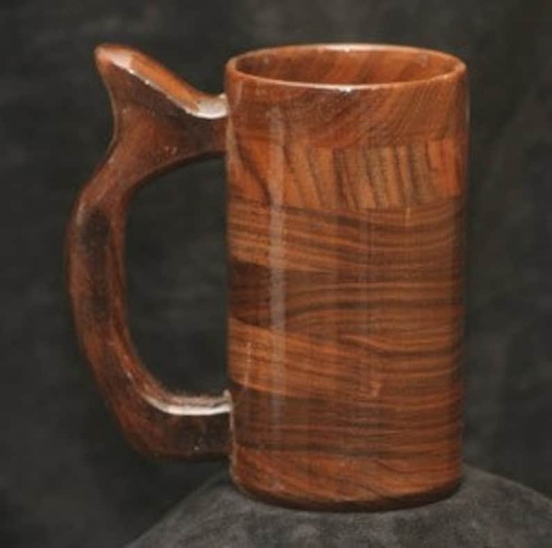 Handcrafted Wood Mug Walnut 12 oz Tankard, Wood Beer Mug, Beer Stein, Drinking Vessel, Stein, Wood Beer Tankard, Wood Beer Stein image 1