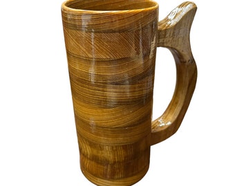 OOAK Handcrafted Sinker Cypress Wood Mug 16 oz Beer Mug, Tankard, Wood Mug, Wood Beer Mug, Mug, Beer Mug