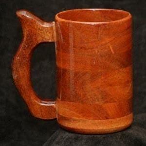 Handcrafted Wood Mug Mahogany 20 oz Beer Stein, Tankard, Mug, Beer Mug, Wood Drinking Vessel, Beer Stein, Wooden Beer Mug