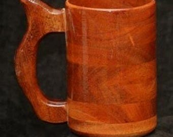 Handcrafted Wood Mug Mahogany 20 oz Beer Stein, Tankard, Mug, Beer Mug, Wood Drinking Vessel, Beer Stein, Wooden Beer Mug