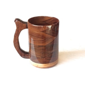 Handcrafted Wood Mug Walnut 20 oz Beer Stein, Tankard, Mug, Beer Mug, Wood Drinking Vessel, Beer Stein, Wood Beer Mug pint