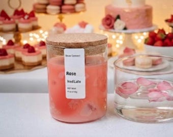 Delicioso helado de rosa de soja tardío de 11 oz