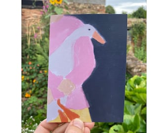 Runner Duck Greetings Card, Duck hugs, Farm themed greetings card