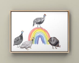 Guinea Fowl Art Print