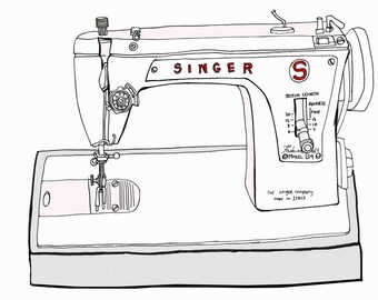 Sewing machine Art print