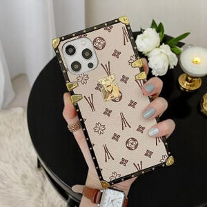 Étui en cuir rétro de luxe pour iPhone 7-16 Plus, Pro Max, X, XS, XR, mini minimaliste, esthétique, porte-bague, design, moderne, à la mode, design