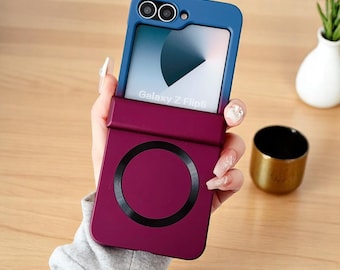 Gradient Color Magnetic Case for Samsung Galaxy Z Flip/Fold 3 4 5 6 – Shockproof Cover with Magsafe & Wireless Charging Support