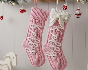 女の子のクリスマスストッキング、子供用クリスマスストッキング、ピンクのクリスマスストッキング、女の子のクリスマスストッキング、赤ちゃんの初めてのクリスマスストッキング
