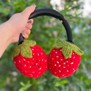 Fruity & Crochê/Capa para AirPods Max/Protetor de fone de ouvido/Protetores de ouvido fofos de crochê/Presente para namorada/Filha/Modelo padrão: XM4 XM5/Personalizado