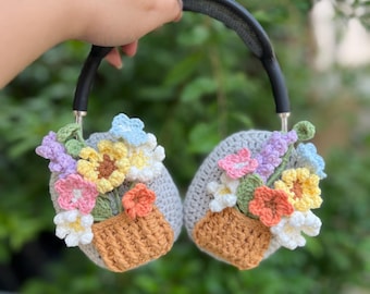 crochet handmade airpod max cover,bose headphone cover,sony xm5 accessories,sony xm4 cover,headphone accessories,Music Lovers,Handmade Gifts