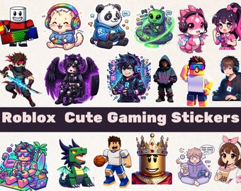 Roblox Gamer Clipart PNG | Kawaii Cyber Characters, Avatars (Digital Download)