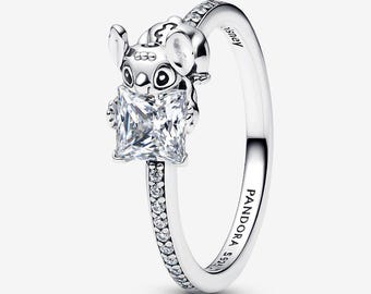 パンドラ ダブルハート スパークリングスタッドピアス スターリング