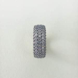 pandora timeless pavé triple-row ring