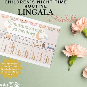 REGENBOGEN Lingala NACHT Routine BUNDLE: Französisch, Portugiesisch und Italienisch zum Ausdrucken