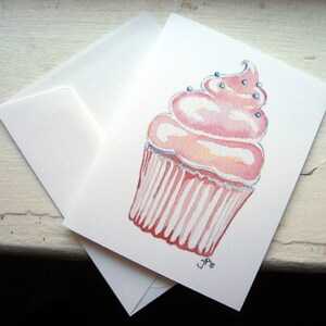 Cute Pastel Cupcake Art Cards Cupcake Art Notecards Ed. 2 , Set of 12 image 2