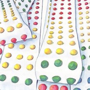 As Seen on TV! Button Candy Watercolor Painting - Button Candy Art, Watercolor Art Print, 8x10 Wall Art, Candy Series no. 4