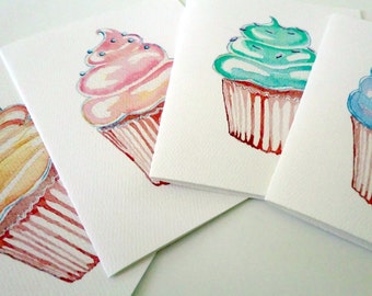Cupcake Art Notecards (Ed. 2), Set of 4 Cards