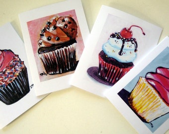 Card Set - Cupcake Cards Art Note Cards (Ed. 6) - Set of 12 Notecards