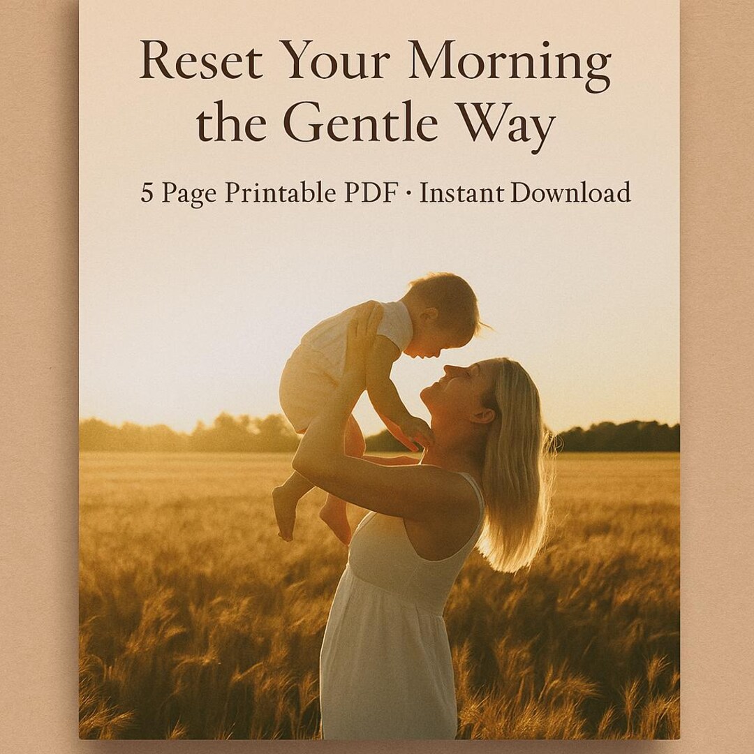 Morning Reset Routine Printable for Moms – 5-page Gentle Planner (PDF ...