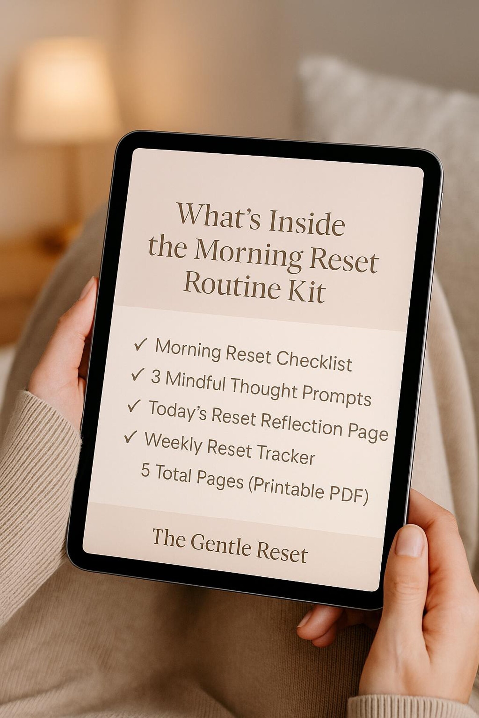 Morning Reset Routine Printable for Moms – 5-page Gentle Planner (PDF ...