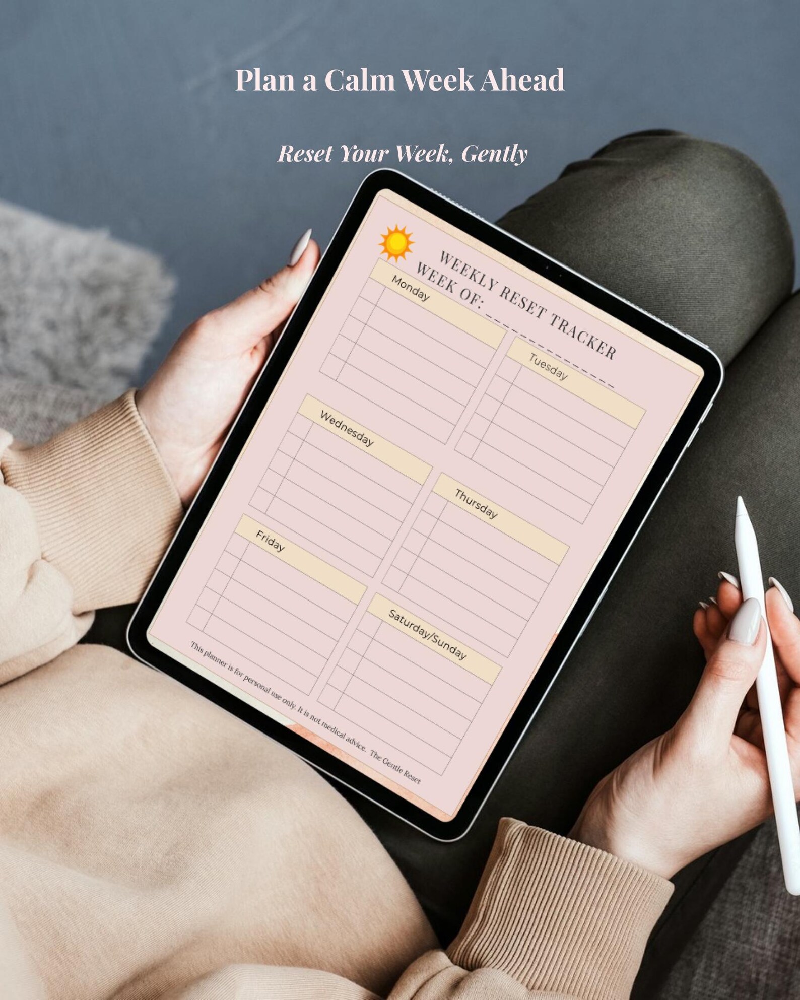 Morning Reset Routine Printable for Moms – 5-page Gentle Planner (PDF ...