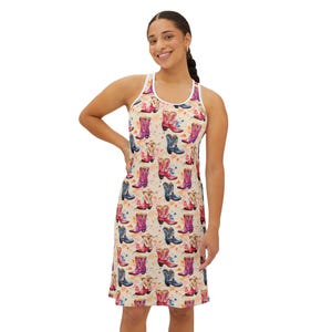 Racerback Dress - Fancy Cowgirl Boots Country Western Dancing