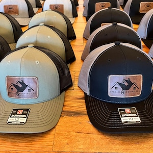 Anpassad läderkeps, snapback-truckerkeps, personlig logotyp, Richardson 112