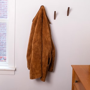 Mid Century Modern Solid Wood Hooks | Handcrafted Walnut or Cherry Wall Hangers