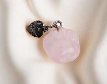 Natural Gemstone Pet Charm – Calming Crystal Paw Pendant