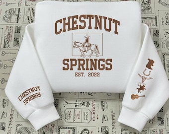 Chestnut Springs Besticktes Sweatshirt, Makellose Herzlose Machtlos, Elsie Silber Bücherwurm Hoodie, Kleinstadt Western Romanze