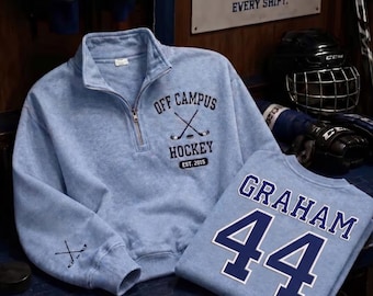 Briar University Graham 44 Sweatshirt, Briar U Embroidered Shirt, Off Campus Series Bookish Hoodie, Hockey Romance Sweatshirt Gift