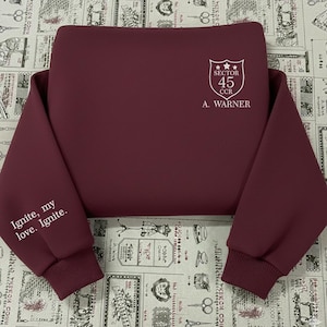 Shatter Me Embroidered Sweatshirt, Aaron Warner Shatter Me 45 Sector CCR Uniform Embroidered Sweatshirt, BookTok Merch, Bookish Merch image 11