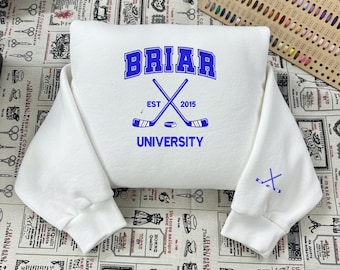 Briar University Graham 44 Sweatshirt, Briar U Embroidered Shirt, Off Campus Series Bookish Hoodie, Hockey Romance Sweatshirt Gift for Her
