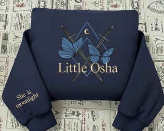 Eisvogel und Little Osha Hoodie, Quicksilver Book Merch, Callie Hart Besticktes Sweatshirt, Fischer Saeris Fae Romance