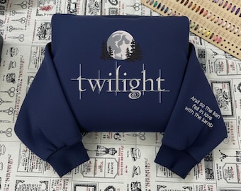 Twilight Embroidered Hoodie & Sweatshirt, Bookish Saga Shirt, New Moon Eclipse Breaking Dawn Sweater