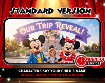 Personalized Disney Trip Reveal Video – Custom Message for Disney World, Disneyland Paris & California | Surprise Vacation Announcement