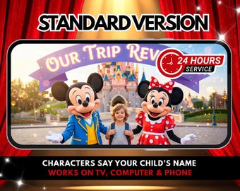 Vidéo personnalisée de révélation du voyage Disney : message personnalisé pour Disney World, Disneyland Paris et la Californie | Annonce de vacances surprise