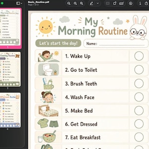 Basic Routine Printable Worksheet | Preschool Learning Activity PDF