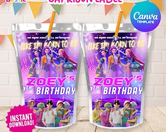 Editable Kpop Demon Hunter Caprisun  Juice Label Birthday Printable, Kpop Demon Hunter Party Decor, Digital Party, Kpop Demon Hunter Juice