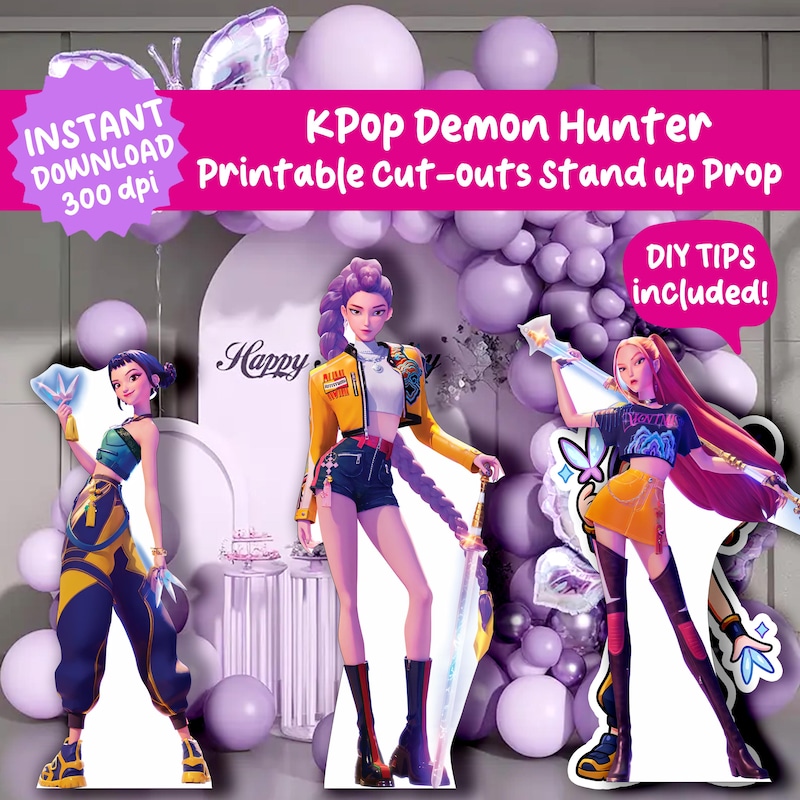 Demon Cut Kpop Demon Hunter Cutouts - Etsy