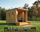12'x16' Modern Backyard Office, Pool House & Studio – FULL Architectural Plan Set