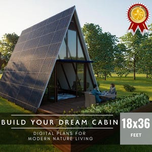 Modern Scandinavisch huisje: 18 x 36 ft duplex Tiny House (digitale download) - Minima Scandi